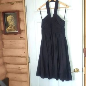 Diane von Furstenberg Jaelle Halter Dress Fit/Flared Black Size 8 NWT MSRP $365